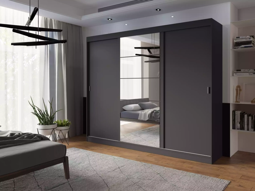 Szafa przesuwna Mila lustro ANTRACYT