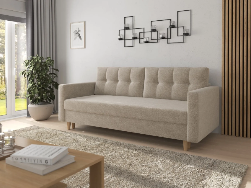 Beżowa kanapa Lazaro w tkaninie Anthology 03