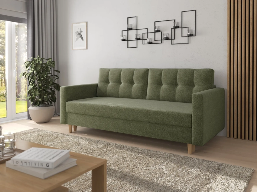 Ciemnozielona kanapa Lazaro w tkaninie Anthology 12