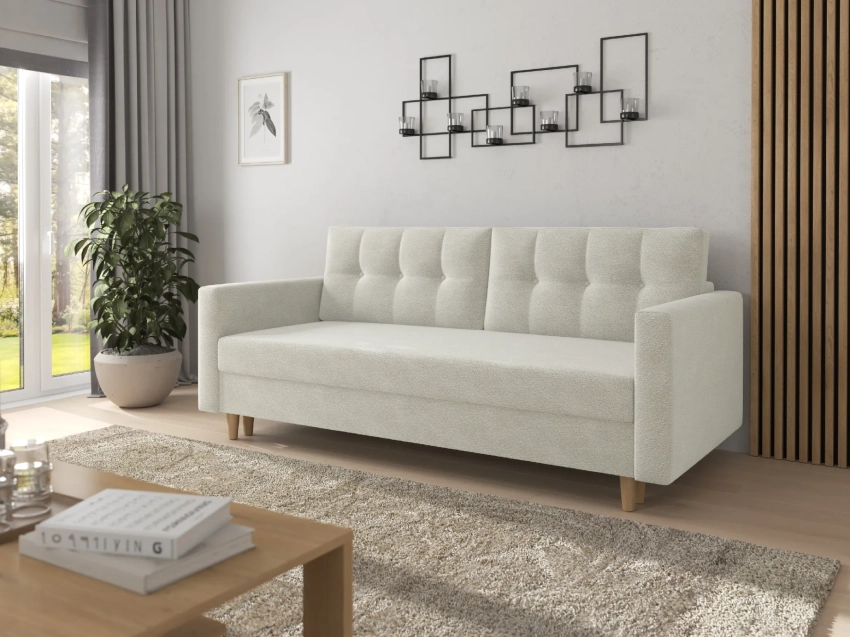 Jasnobeżowa kanapa Lazaro w tkaninie Anthology 01