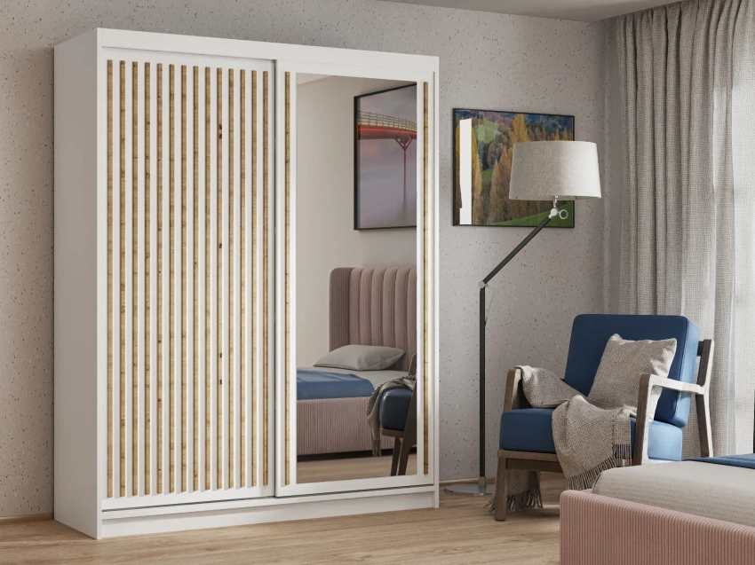 Szafa LAMIRO 180 cm w kolorze białym