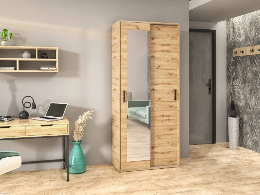 Garderoba VESTANO 90 cm w kolorze dąb artisan