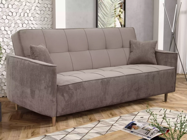 Beżowa wersalka Ted w tkaninie Poso 03 / Paros 03