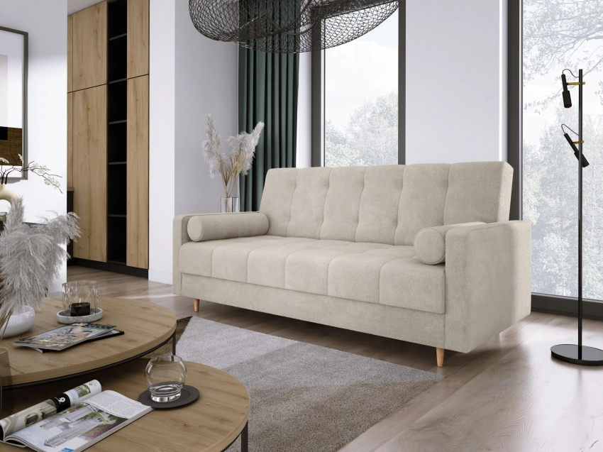 Jasnobeżowa wersalka FRIGA w tkaninie Freya 03