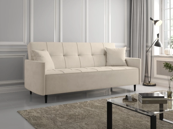 Beżowa wersalka Velluto w tkaninie Uttario Velvet 2979