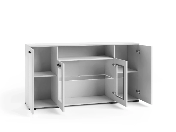 Otwarta przeszklona komoda FELIA F3 160 cm