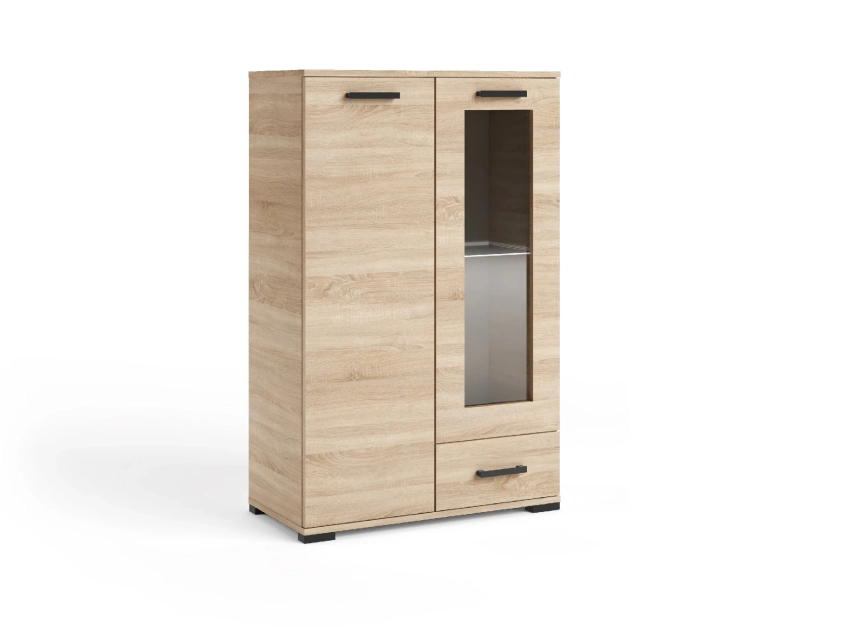 Komoda z witryną Felia F4 dąb sonoma