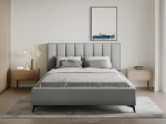 Szare łóżko VARESO 120x200 w tkaninie Uttario Velvet 2972