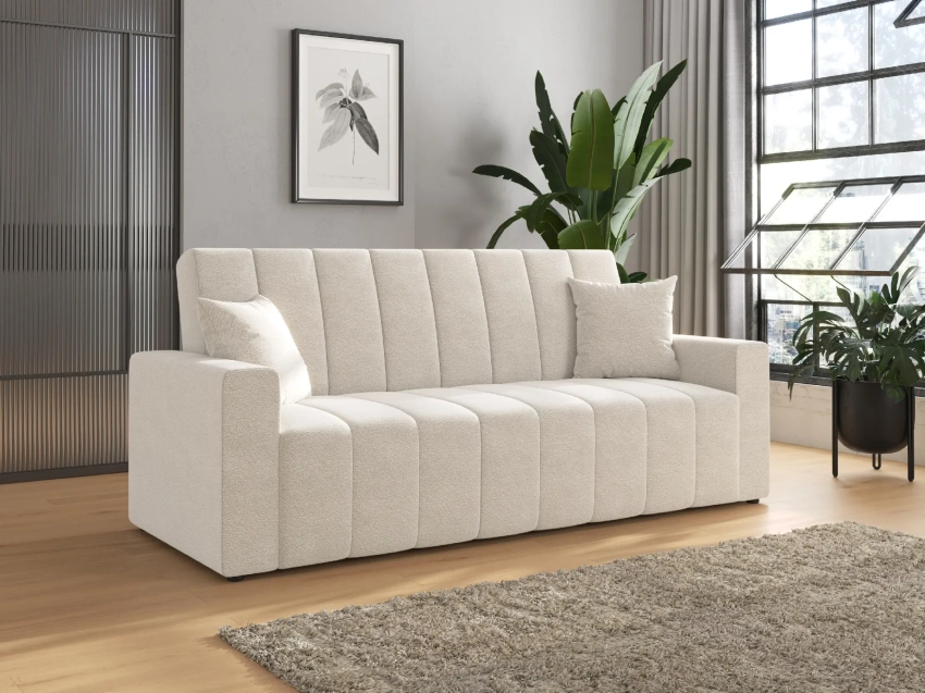 Kremowa wersalka Nubi w tkaninie Anthology 01