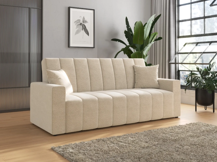 Beżowa wersalka Nubi w tkaninie Anthology 03