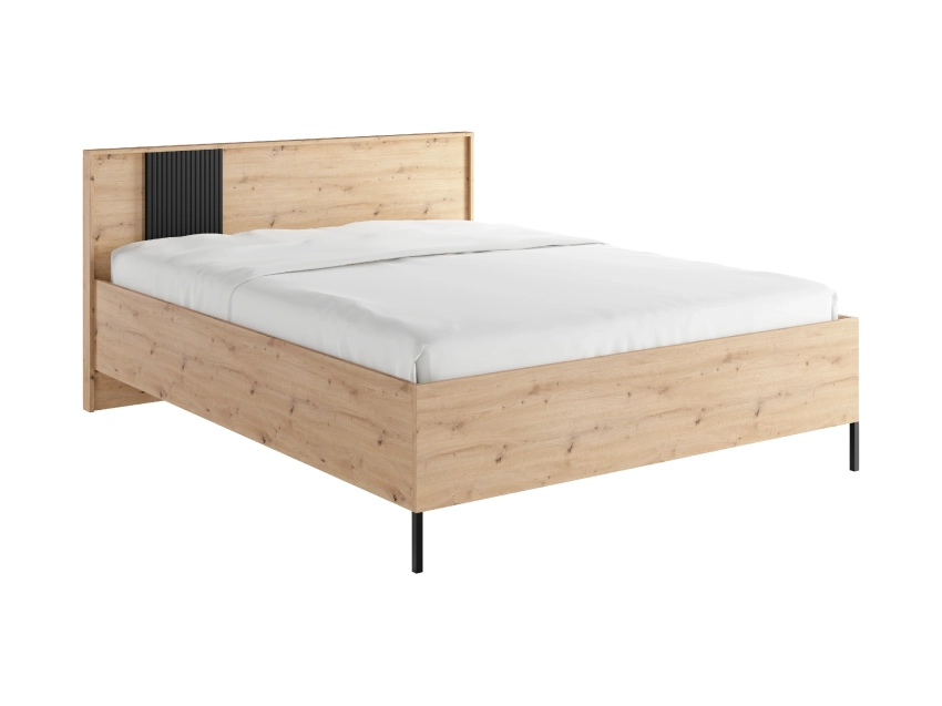 Łóżko COMO 160 z pojemnikiem Artisan/czarny