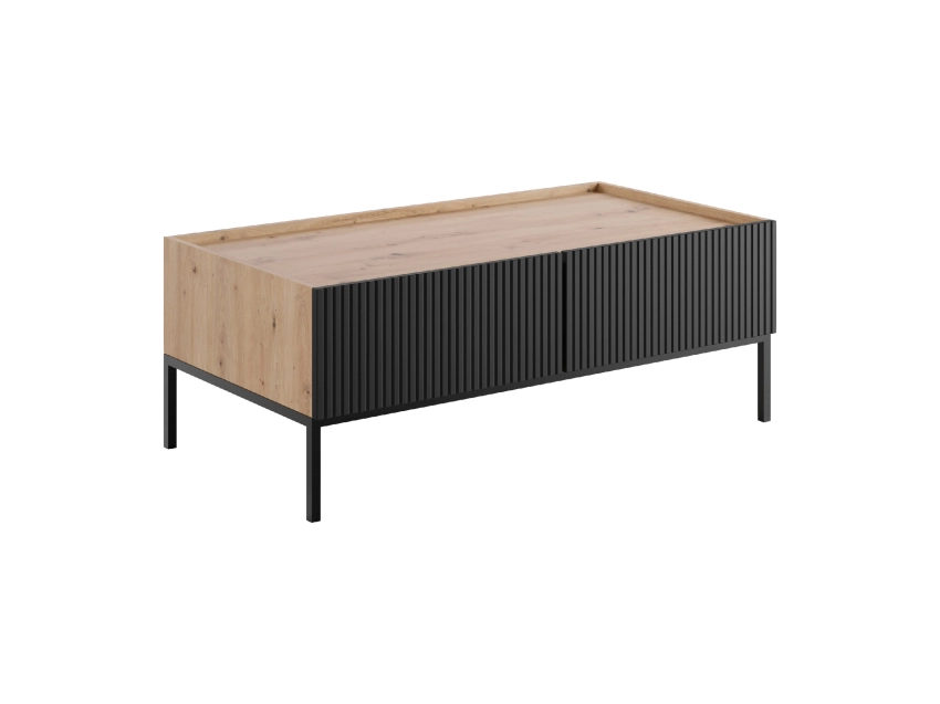 Ława z szufladami COMO C03 2SZ - artisan z czarnym