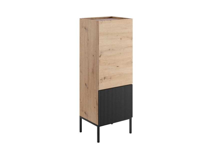 Komoda z półkami COMO C04 50 cm 2D - artisan z czarnym