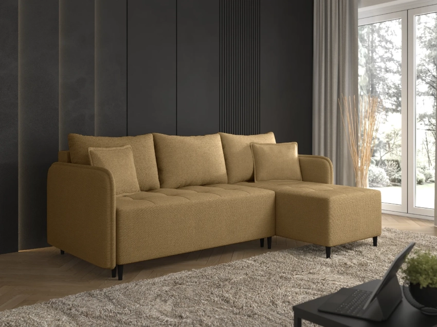 Piaskowy narożnik Trevio w tkaninie Skaga 8