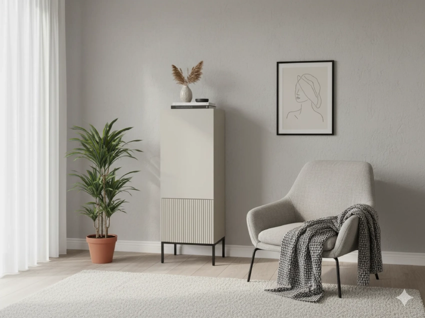 Komoda COMO C04 kaszmir w aranżacji