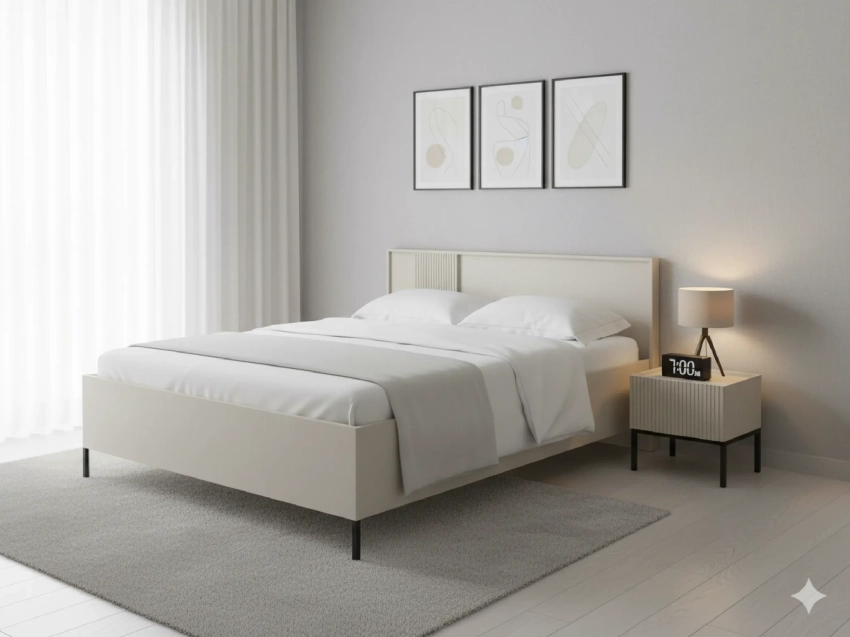 Stolik nocny COMO C06 kaszmir w aranżacji