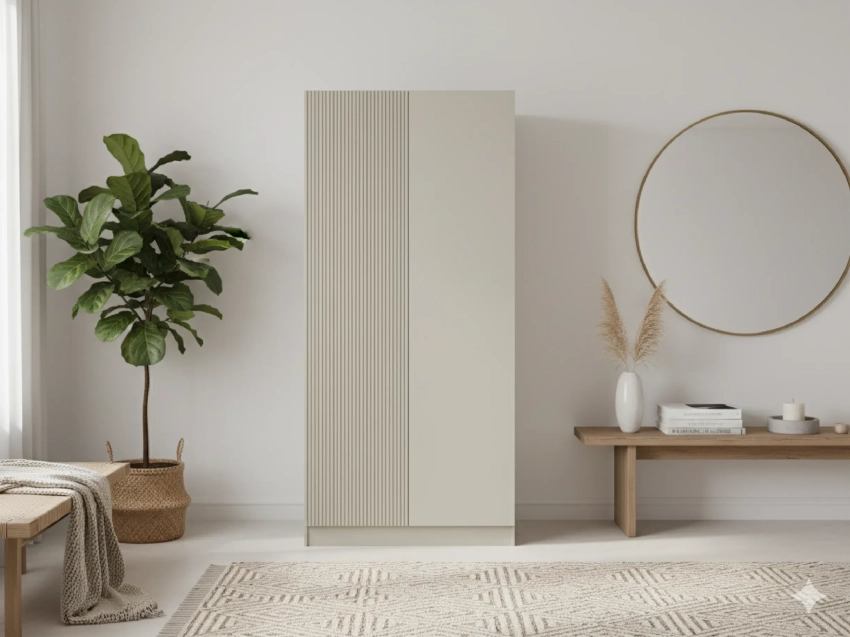 Szafa dwudrzwiowa COMO C12 2D kaszmir w aranżacji