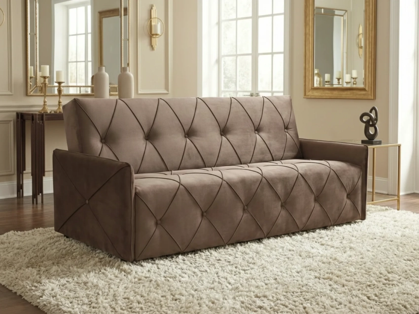 Brązowa wersalka Dalia w tkaninie Monolith 15