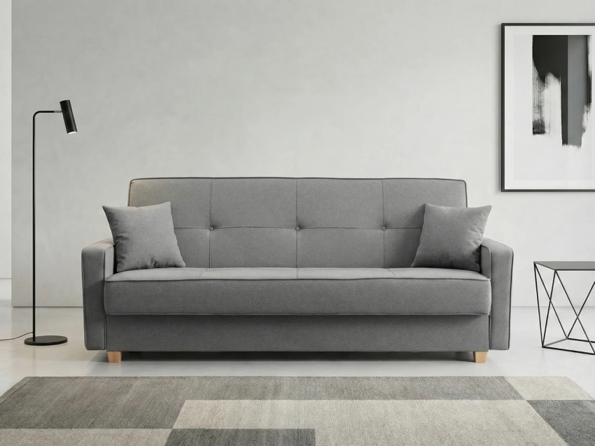 Szara wersalka Wenecja w tkaninie LUX 32