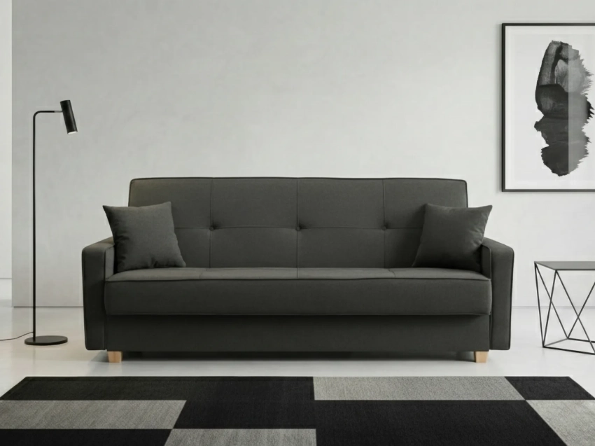 Ciemnoszara wersalka Wenecja w tkaninie LUX 06