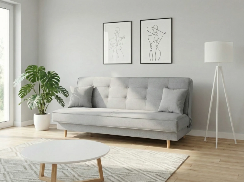 Szara wersalka Douglas w tkaninie LUX 32