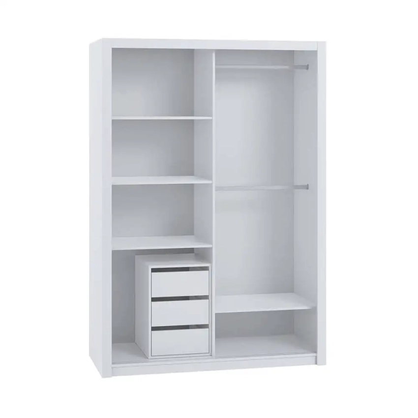 Wnętrze szafy BOREA BO6 120 cm z opcjonalnym kontenerkiem BOREA BO17