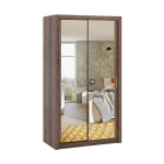 Szafa przesuwna z lustrem BOREA BO6 120 cm - dąb monastery