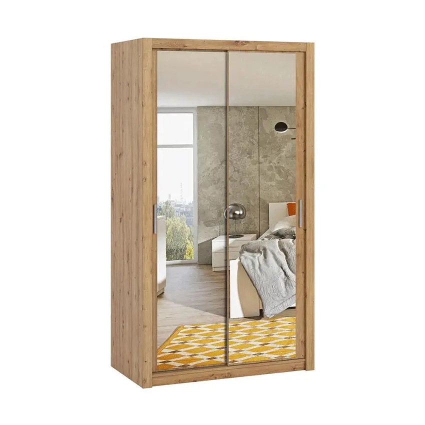 Szafa przesuwna z lustrem BOREA BO6 120 cm - dąb artisan
