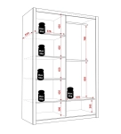 Wymiary wnętrza szafy BOREA BO10 180 cm