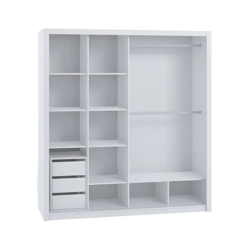 Wnętrze szafy BOREA BO12 200 cm z opcjonalnym kontenerkiem BOREA BO17