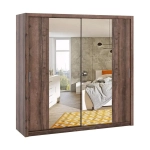 Szafa przesuwna z lustrem BOREA BO15 220 cm - dąb monastery