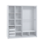 Wnętrze szafy BOREA BO15 220 cm z opcjonalnym kontenerkiem BOREA BO17