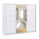 Szafa przesuwna z lustrem BOREA BO16 250 cm - biała