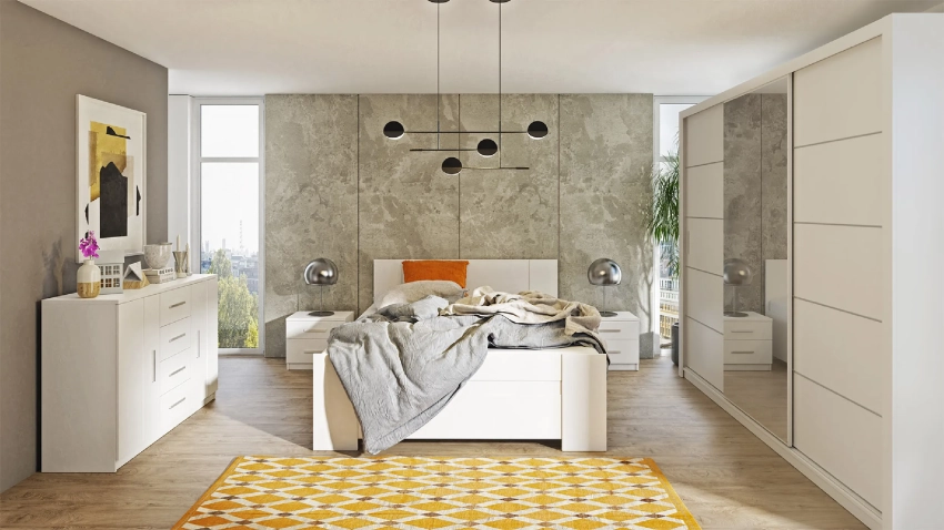 Sypialnia BOREA z szafą BOREA BO16 250 cm