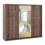 Szafa przesuwna z lustrem BOREA BO16 250 cm - dąb monastery