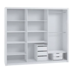 Wnętrze szafy BOREA BO16 250 cm z opcjonalnym kontenerkiem BOREA BO17