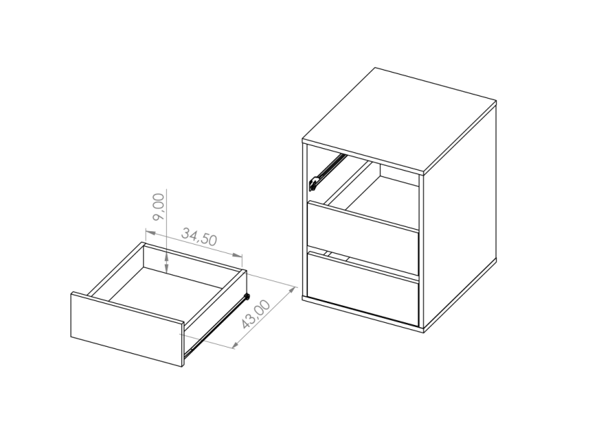 Wymiary wnętrza kontenerka BOREA BO17