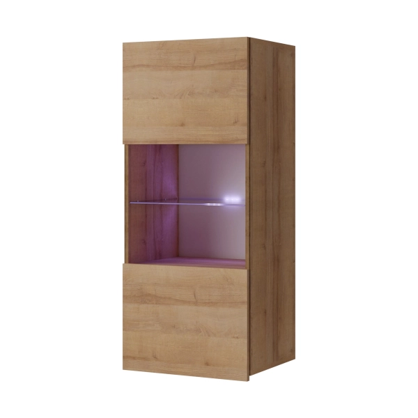 Witryna wisząca pionowa CALERO CA3 - dąb złoty