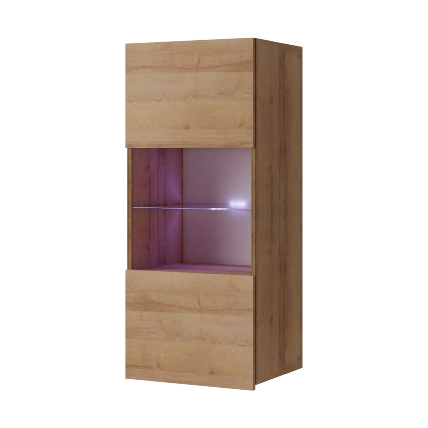 Witryna wisząca pionowa CALERO CA3 - dąb złoty