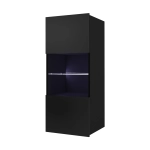 Witryna wisząca pionowa CALERO CA3 - czarny / czarny połysk