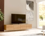 2x wisząca szafka RTV CALERO CA4 2D 100 cm - dąb złoty