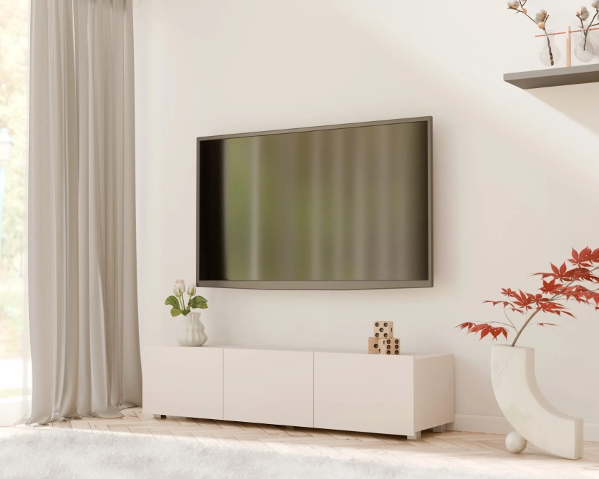 Stojąca szafka RTV CALERO CA5 3D 150 cm - kaszmir