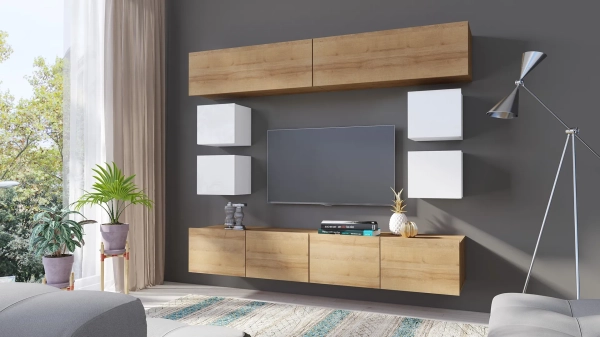 Aranżacja z wykorzystaniem półki wiszącej zamkniętej CALERO CA6