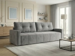 Szara sofa 3-osobowa rozkładana MAJORKA – tkanina Uttario Velvet 2970