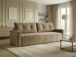 Beżowa sofa 3-osobowa rozkładana MAJORKA - tkanina Uttario Velvet 2976