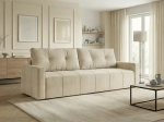 Kremowa sofa 3-osobowa rozkładana MAJORKA - tkanina Uttario Velvet 2957