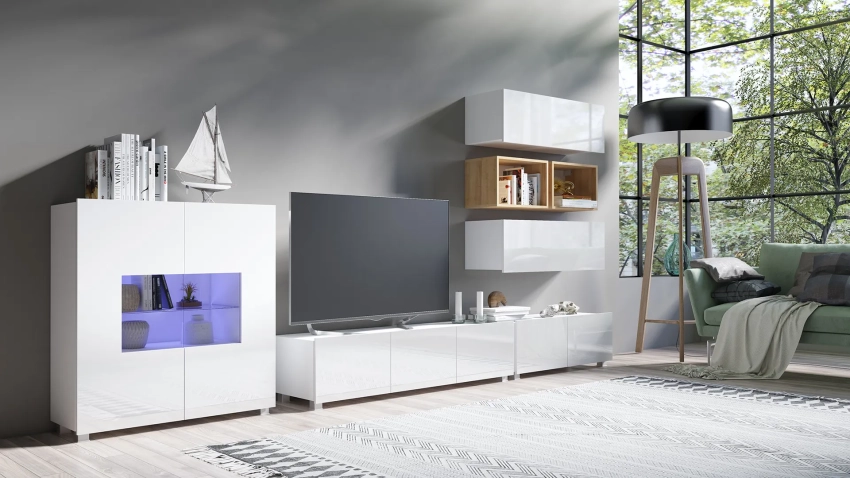 Biała meblościanka Calero C23 - wersja stojąca