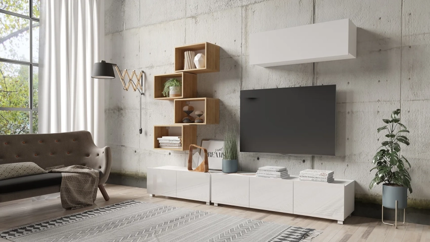 Biała meblościanka Calero C24 - wersja stojąca