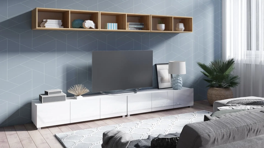 Biała meblościanka Calero C28 - wersja stojąca