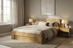 Łóżko NORTO 160x200 w aranżacji - dąb lefkas